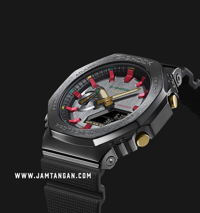 Casio G-Shock Women GM-S2100CH-1ADR CasiOak Precious Heart Selection Digital Analog Dial Resin Band