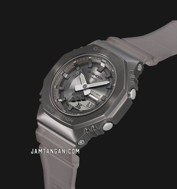 Casio G-Shock Women GM-S2100MF-1ADR CasiOak Midnight Fog Series Digital Analog Dial Grey Resin Band