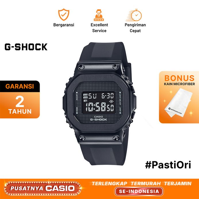Casio G-Shock GM-S5600SB-1 GM-S5600SB-1DR Square Metal Covered