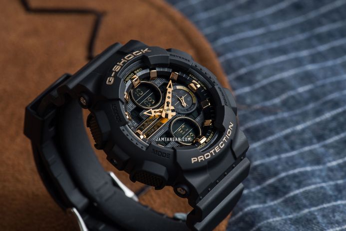 Casio GMA-S140M-1AER Quartz Watch Unisex 49mm with Black Analog Digital Dial and Plastic Bracelet/Resin Strap Black, Black, Strap