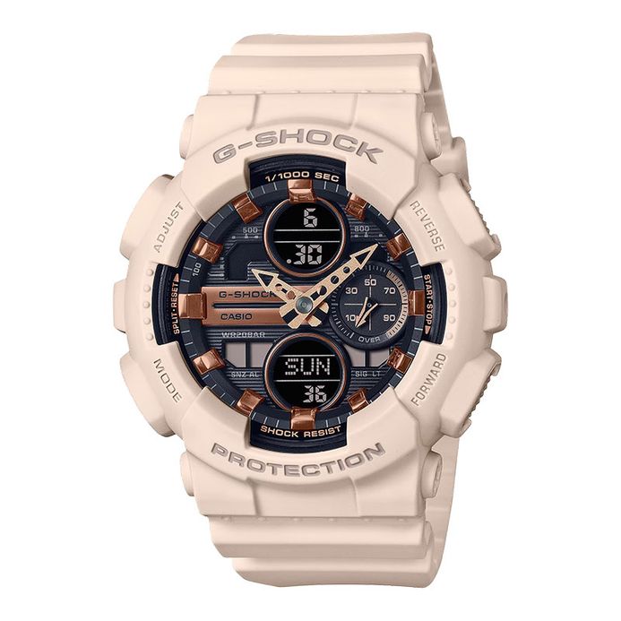 Casio G-Shock GMA-S140M-4ADR GMA Series Women Digital Analog Dial Nude  Resin Band