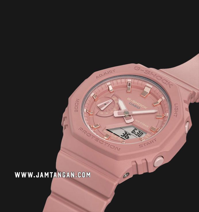 Casio G-Shock GMA-S2100-4A2DR Mini CasiOak Ladies Pink Digital Analog Dial Pink Resin Band