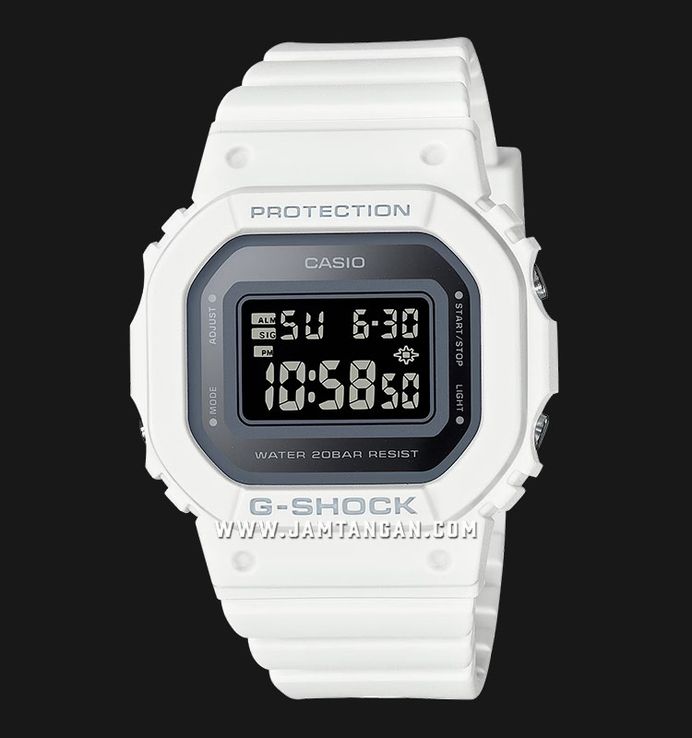 Casio G-Shock GMD-S5600-7DR Ladies Digital Dial White Resin Band