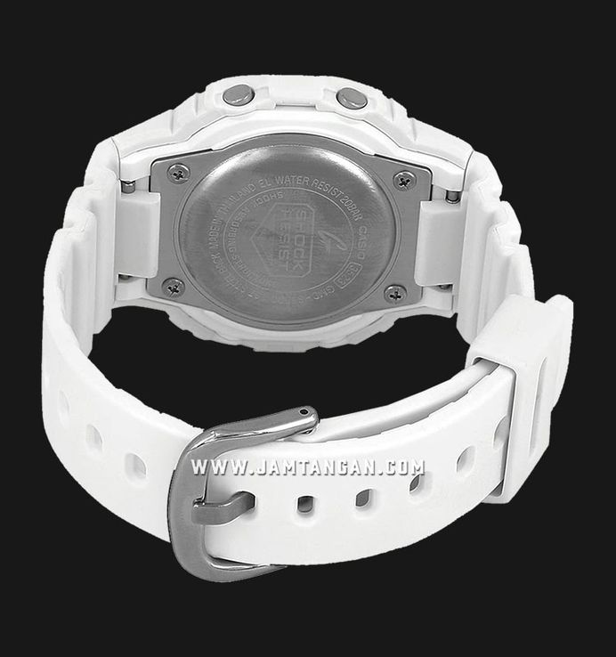 Casio G-Shock GMD-S5600-7DR Ladies Digital Dial White Resin Band