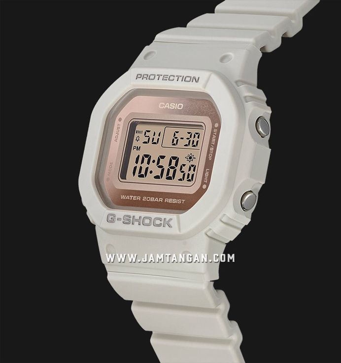 Casio G-Shock X ITZY GMD-S5600-8DR Basic Collection Ladies Rose Gold Digital Dial Grey Resin Band