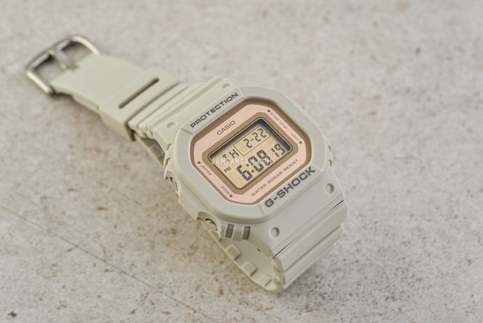 Casio G-Shock X ITZY GMD-S5600-8DR Basic Collection Ladies Rose Gold Digital Dial Grey Resin Band