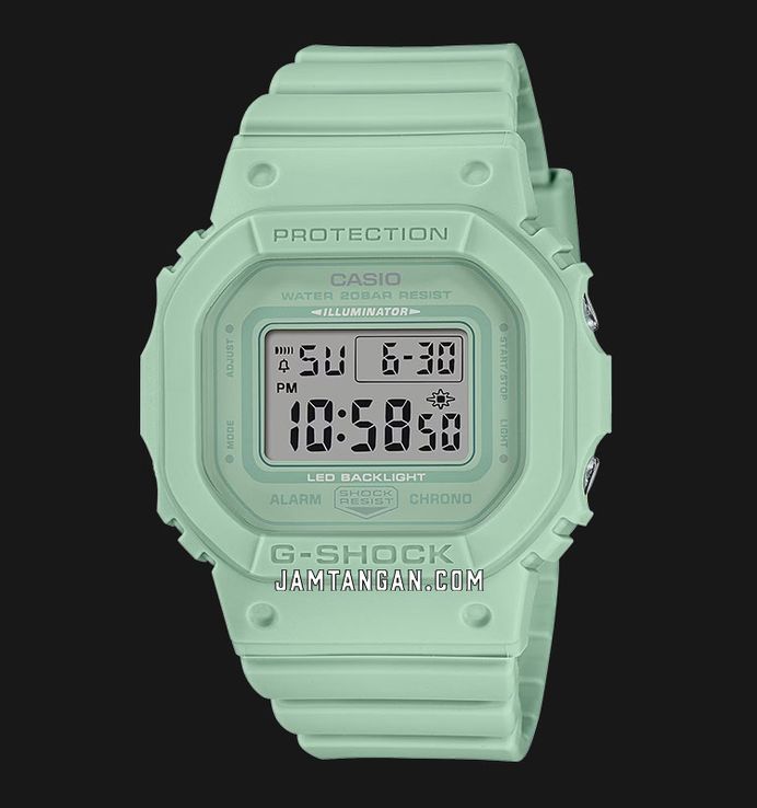 Casio G-Shock GMD-S5600BA-3DR Slimmer Digital Dial Pistachio Green Resin Band