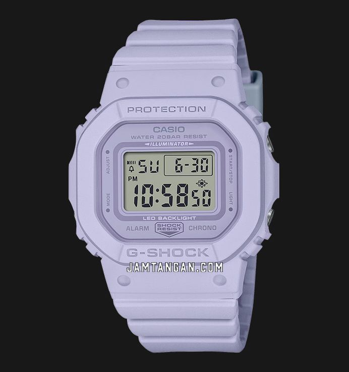 Casio G-Shock GMD-S5600BA-6DR Slimmer Digital Dial Dusty Lilac Resin Band