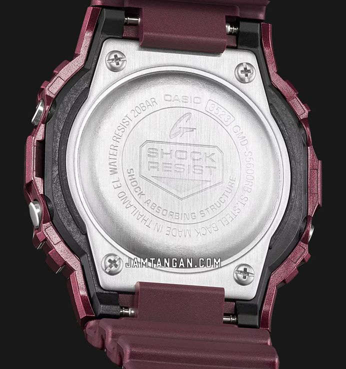 Casio G-Shock GMD-S5600RB-4DR Red And Black Collection Digital Dial Magenta Resin Band