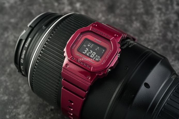 Casio G-Shock GMD-S5600RB-4DR Red And Black Collection Digital Dial Magenta Resin Band