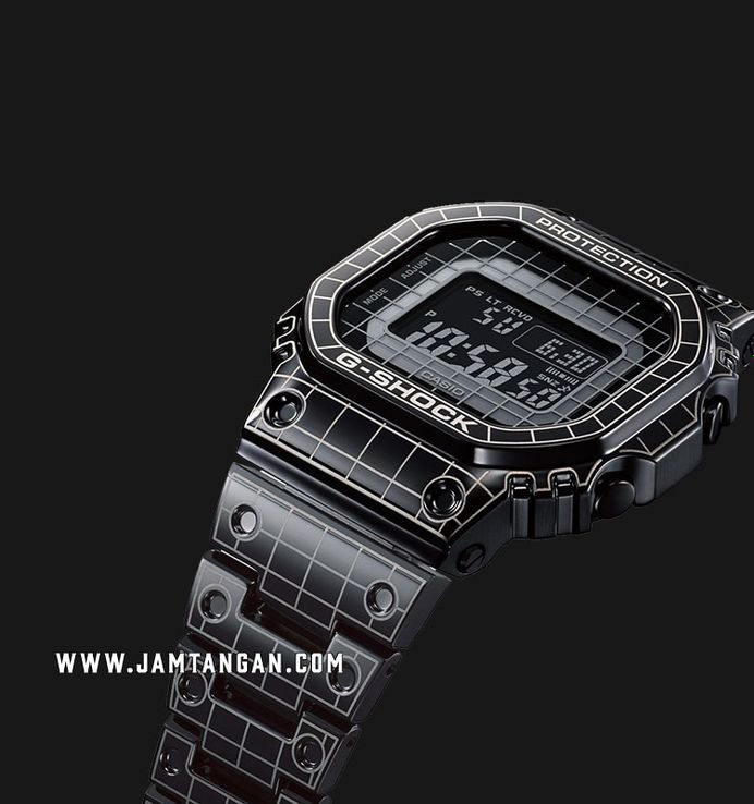 Casio G-Shock GMW-B5000CS-1JR Full Metal Grid Tunnel Digital Dial Black Stainless Steel Band (JDM)