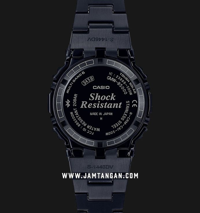 Casio G-Shock GMW-B5000CS-1JR Full Metal Grid Tunnel Digital Dial Black Stainless Steel Band (JDM)