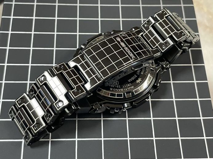 Casio G-Shock GMW-B5000CS-1JR Full Metal Grid Tunnel Digital Dial Black Stainless Steel Band (JDM)