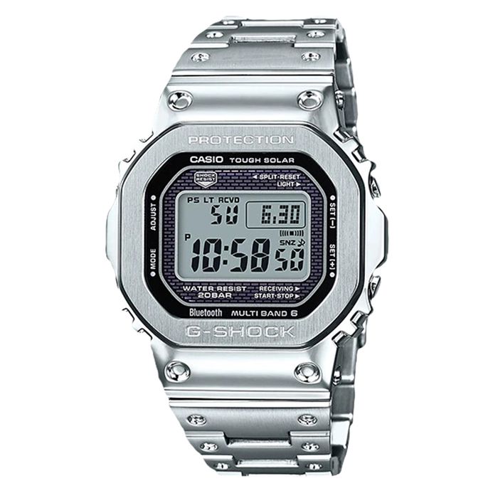 Casio G-Shock GMW-B5000D-1DR Full Metal Series Digital Dial Silver  Stainless Steel Band