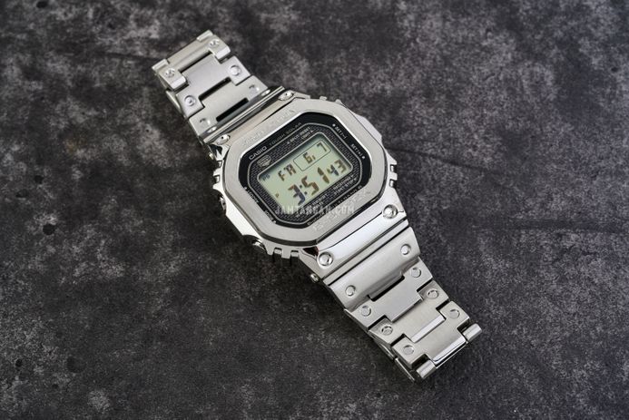 Casio G-Shock GMW-B5000D-1DR Full Metal Series Digital Dial Silver Stainless Steel Band