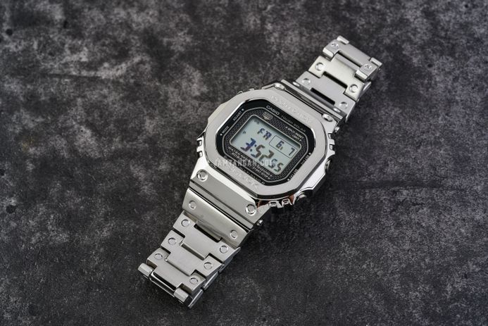 Casio G-Shock GMW-B5000D-1DR Full Metal Series Digital Dial Silver Stainless Steel Band