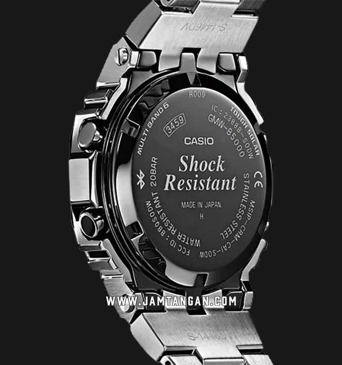 Casio G-Shock GMW-B5000D-1JF Square Tough Solar Black Digital Dial Stainless Steel Band (JDM)
