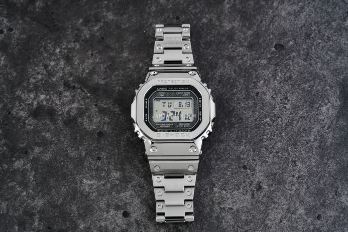 Casio G-Shock GMW-B5000D-1JF Square Tough Solar Black Digital Dial Stainless Steel Band (JDM)
