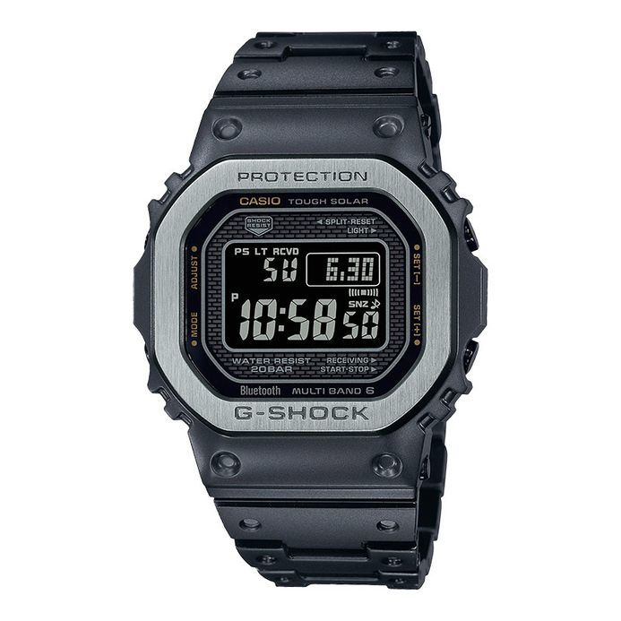 Casio G-Shock GMW-B5000MB-1DR Tough Solar Full Metal Black Digital Dial  Black Stainless Steel Band