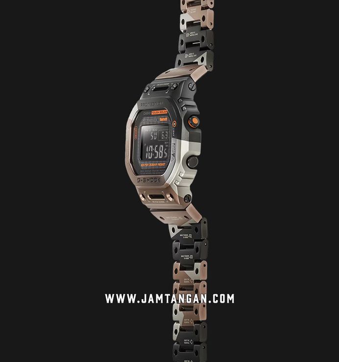 Casio G-Shock GMW-B5000TVB-1DR Virtual World Tough Solar Full Metal Digital Dial Titanium Band