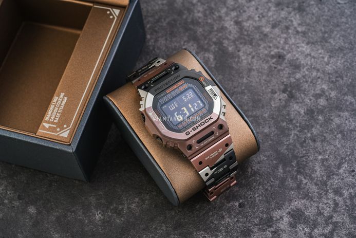 Casio G-Shock GMW-B5000TVB-1DR Virtual World Tough Solar Full Metal Digital Dial Titanium Band