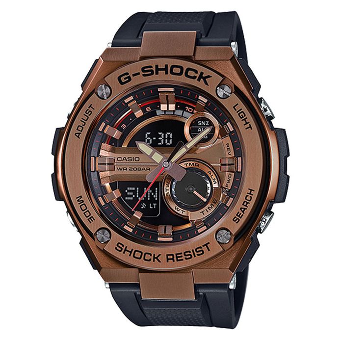 Casio G-Shock GST-210B-4ADR Layer Guard Structure Black Resin Band 200M