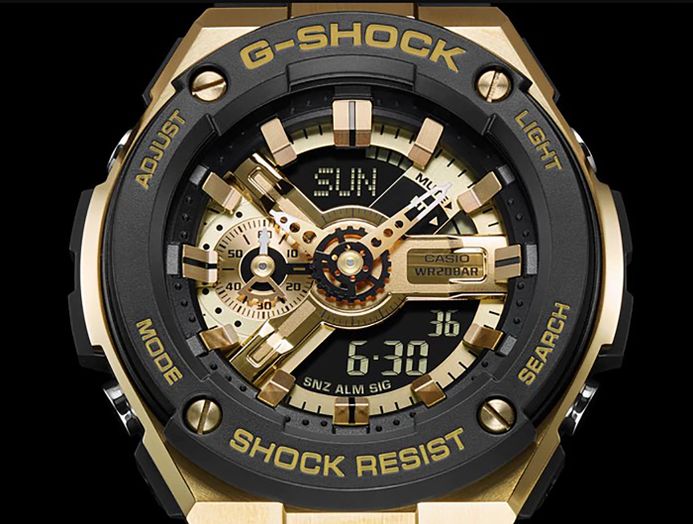 Casio G-Shock G-Steel GST-400G-1A9 GST-400G-1A9DR Gold Digital 