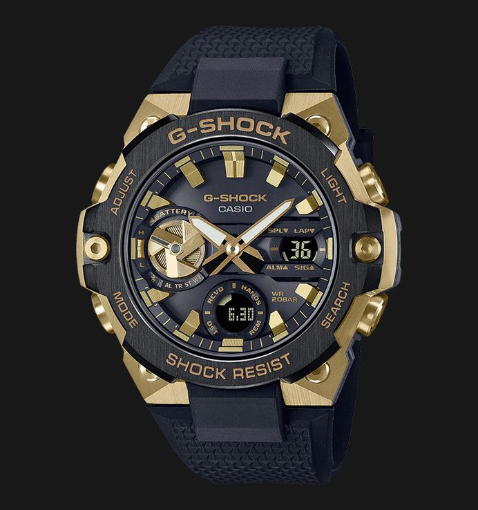 Casio G-Shock G-Steel GST-B400GB-1A9DR Tough Solar Digital Analog Dial Black Resin Band
