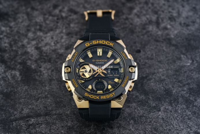 Casio G-Shock G-Steel GST-B400GB-1A9DR Tough Solar Digital Analog Dial Black Resin Band
