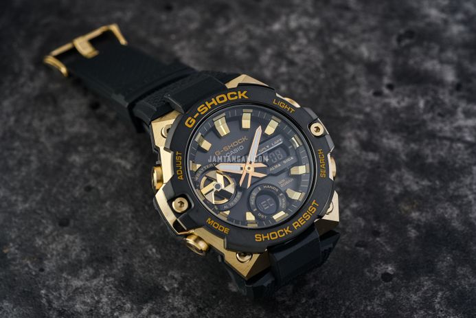 Casio G-Shock G-Steel GST-B400GB-1A9DR Tough Solar Digital Analog Dial Black Resin Band
