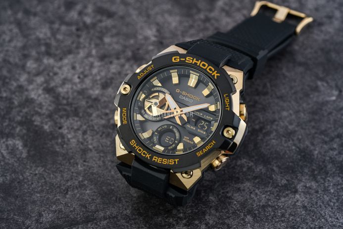 Casio G-Shock G-Steel GST-B400GB-1A9DR Tough Solar Digital Analog Dial Black Resin Band