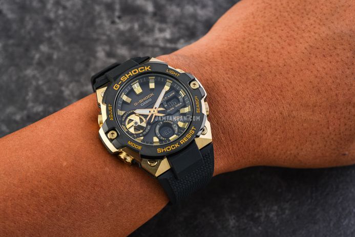 Casio G-Shock G-Steel GST-B400GB-1A9DR Tough Solar Digital Analog Dial Black Resin Band