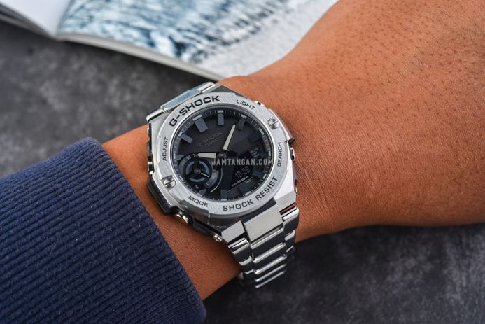 Casio G-Shock GST-B500D-1A1ER - Orologio Analogico Uomo In Acciaio - Cronografo Con Calendario E Chiusura Pieghevole