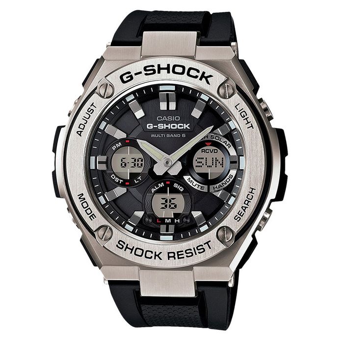 Casio G-Shock G-Steel GST-W110-1AJF Tough Solar Digital Analog Dial Black Resin Band (JDM)