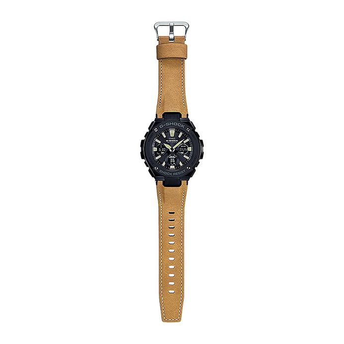 Casio G-Shock GST-W120L-1B GST-W120L-1BJF G-Steel Brown Leather