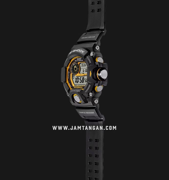 Casio G-Shock GW-9400Y-1DR Master Of G Rangeman Tough Solar Dual Tone Digital Dial Black Resin Band