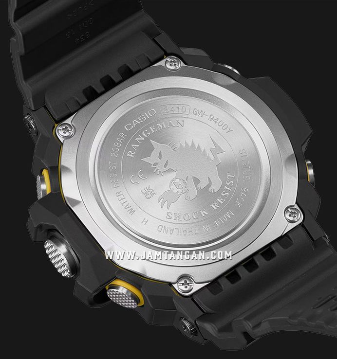 Casio G-Shock GW-9400Y-1DR Master Of G Rangeman Tough Solar Dual Tone Digital Dial Black Resin Band