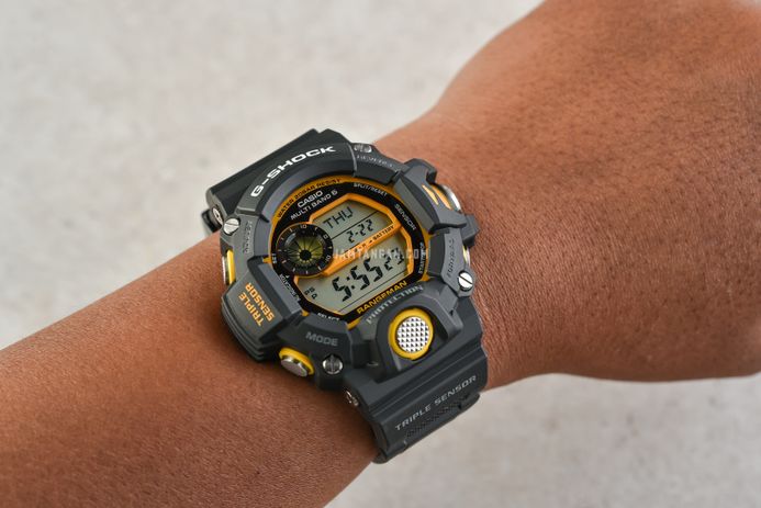 Casio G-Shock GW-9400Y-1DR Master Of G Rangeman Tough Solar Dual Tone Digital Dial Black Resin Band