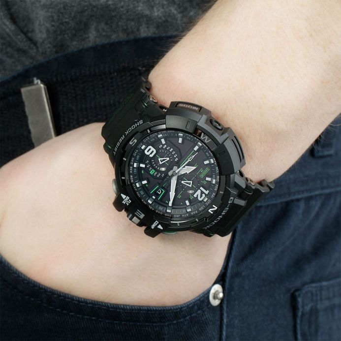 Casio G-Shock Gravitymaster GW-A1100-1A3JF Tough Solar Men Black Dial Black  Resin Strap