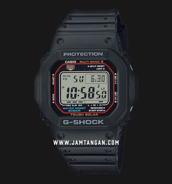 Casio G-Shock GW-M5610U-1JF Square Tough Solar Men Digital Dial Black Resin Band (JDM)