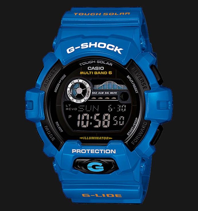 【良品】G-SHOCK GWX-8900D鮮明ブルー／タイドグラフ／電波ソーラー 良品】G-SHOCK GWX-8900D鮮明ブルー／タイドグラフ／電波ソーラー