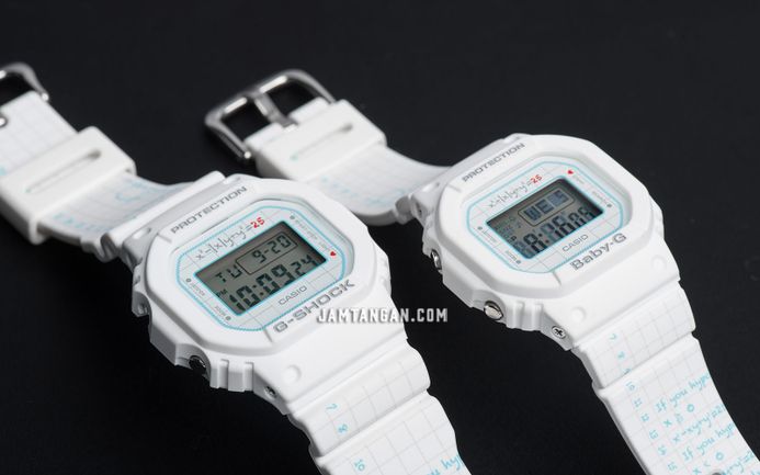 Casio G-Shock LOV-21B-7DR Presents Lovers Collection Digital Dial White Resin Band