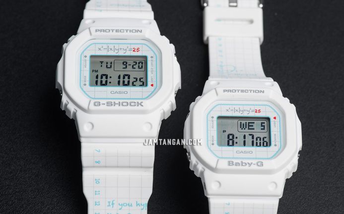 Casio G-Shock LOV-21B-7DR Presents Lovers Collection Digital Dial White Resin Band