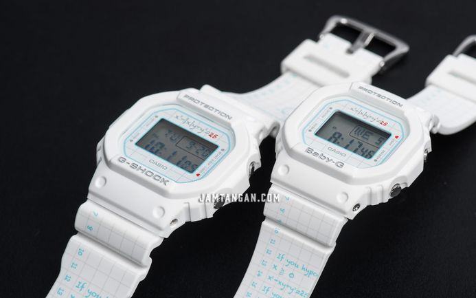 Casio G-Shock LOV-21B-7DR Presents Lovers Collection Digital Dial White Resin Band
