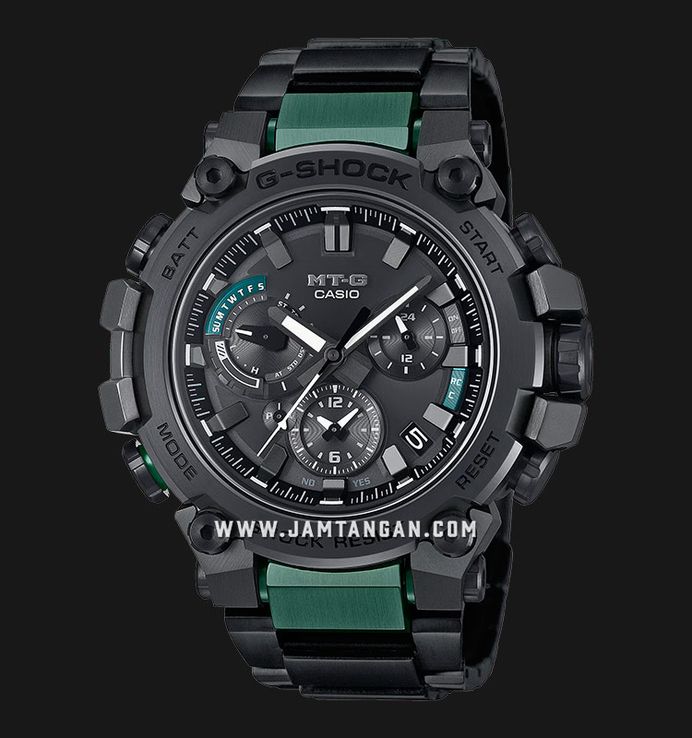Casio G-Shock MT-G MTG-B3000BD-1A2DR Tough Solar Men Black Stainless Steel Composite Band