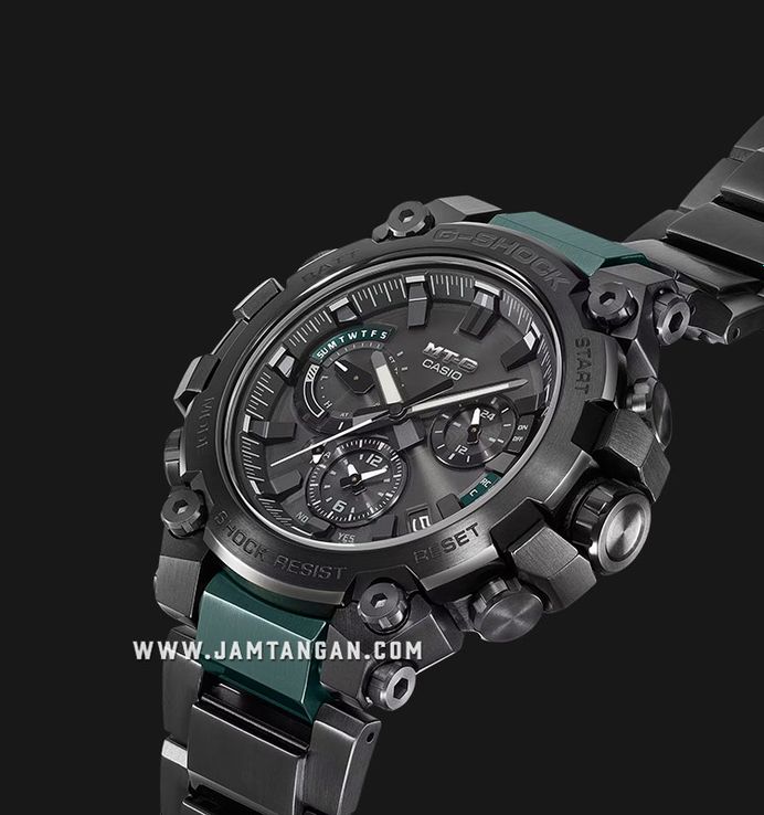 Casio G-Shock MT-G MTG-B3000BD-1A2DR Tough Solar Men Black Stainless Steel Composite Band