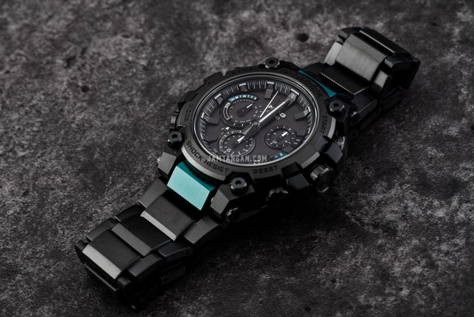 Casio G-Shock MT-G MTG-B3000BD-1A2DR Tough Solar Men Black Stainless Steel Composite Band