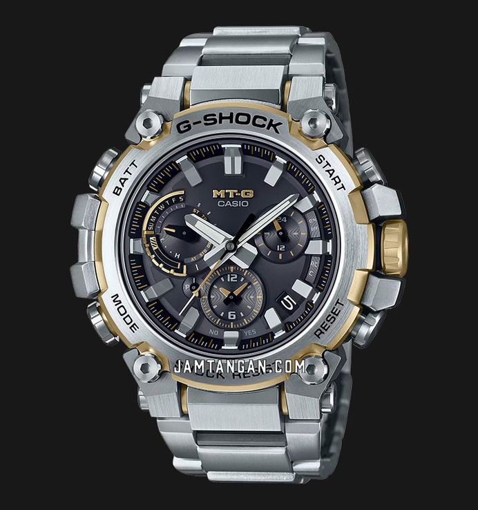 Casio G-Shock MT-G MTG-B3000D-1A9DR Tough Solar Men Black Dial Stainless Steel Composite Band