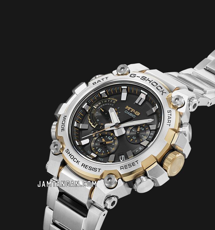 Casio G-Shock MT-G MTG-B3000D-1A9DR Tough Solar Men Black Dial Stainless Steel Composite Band