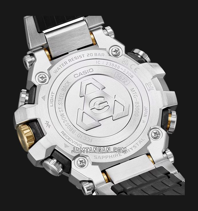 Casio G-Shock MT-G MTG-B3000D-1A9DR Tough Solar Men Black Dial Stainless Steel Composite Band